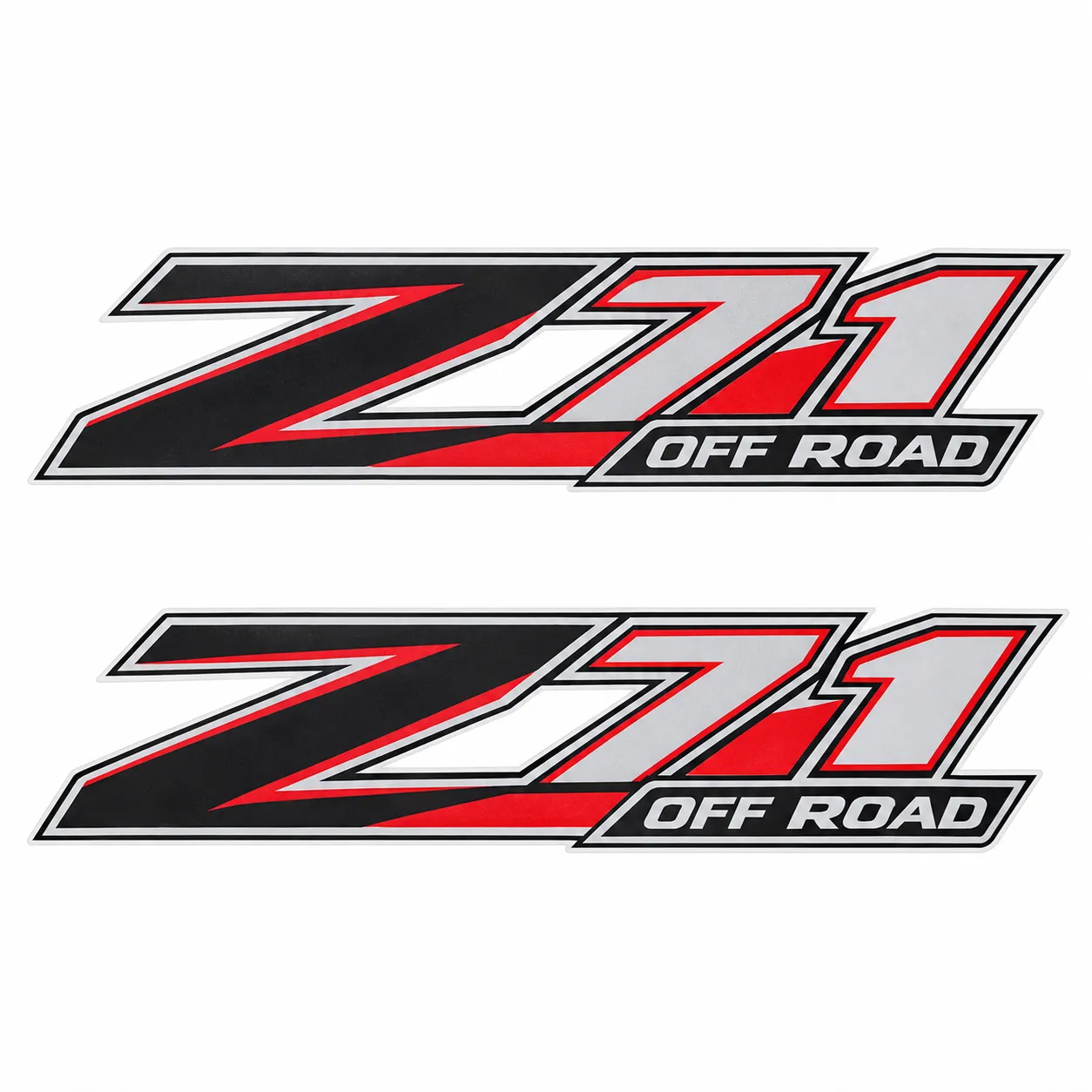 استيكر Z71 OFF ROAD أحمر وفضي للسيارة